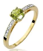 Prsten Bonore - Zlato 585 - Olivín 0,6 Ct