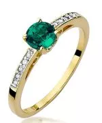 Prsten Bonore - Zlato 585 - Smaragd 0,5 Ct
