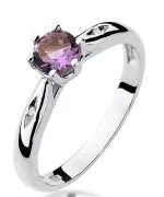 Prsten Bonore - Bílé Zlato 585 - Ametyst 0,5 Ct