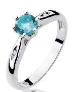 Prsten Bonore - Bílé Zlato 585 - Smaragd 0,5 ct
