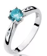 Prsten Bonore - Bílé Zlato 585 - Topaz 0,5 ct