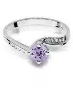 Prsten Bonore - Bílé Zlato 585 - Ametyst 0,5 Ct