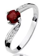 Prsten Bonore - Bílé Zlato 585 - Rubín 0,6 ct
