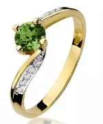 Prsten Bonore - Zlato 585 - Olivín 0,6 Ct