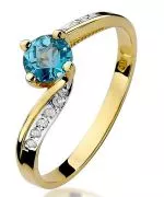Prsten Bonore - Zlato 585 - Topaz 0,5 Ct