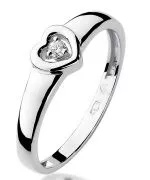 Prsten Bonore - Bílé Zlato 585 - Diamant 0,04 Ct