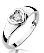 Prsten Bonore - Bílé Zlato 585 - Diamant 0,1 Ct