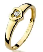 Prsten Bonore - Zlato 585 - Diamant 0,04 Ct