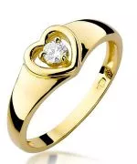 Prsten Bonore - Zlato 585 - Diamant 0,1 Ct