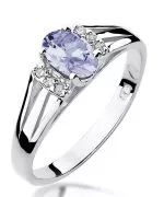 Prsten Bonore - Bílé Zlato 585 - Tanzanit 0,4 ct