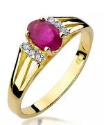 Prsten Bonore - Zlato 585 - Rubín 0,6 Ct