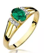 Prsten Bonore - Zlato 585 - Smaragd 0,4 Ct