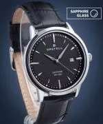 Hodinky DESTELL Pictor Black Silver Leather Sapphire