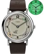 Hodinky unisex Timex Harry Potter X Weekender Slytherin House 38mm Leather Strap