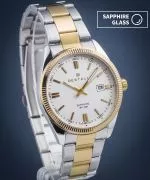 Hodinky DESTELL Loup White Silver-Gold Steel Sapphire