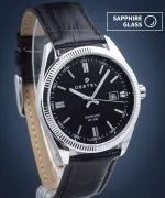 Hodinky DESTELL Loup Black Silver Leather Sapphire