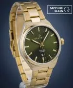 Hodinky DESTELL Aries Green Gold Steel Sapphire