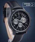 Hodinky DESTELL Circinus Full Black Leather Chronograph Sapphire