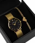 BOWA London Black-Gold 33 Gift Set (hodinky + náramek)
