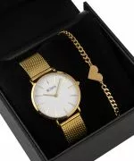 BOWA New York Petite White-Gold Mesh 34 Gift Set (hodinky + náramek)