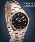 Hodinky DESTELL Loup Black Rose Gold Steel Sapphire