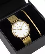 Hodinky dámské BOWA Praha White-Gold Mesh 38 Gift Set
