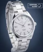 Hodinky DESTELL Loup White Silver Steel Sapphire