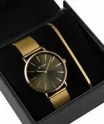 BOWA New York Green-Gold Mesh 38 Gift Set (hodinky + náramek)