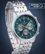 Hodinky DESTELL Circinus Green Silver Steel Chronograph Sapphire