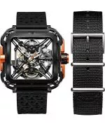 Hodinky Ciga Design X Series Gorilla Black & Orange Skeleton Automatic