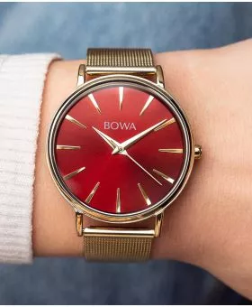 Hodinky BOWA Praha Red Gold Mesh 38