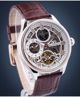 Pánské hodinky Carl von Zeyten Kirnbach Skeleton Automatic CVZ0034RWH