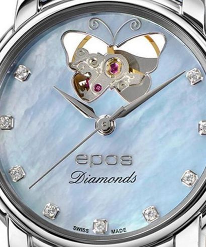 Dámské hodinky Epos Ladies Diamonds Open Heart Automatic 4314.133.20.86.16