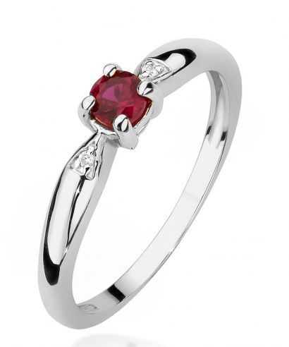 Prsten Bonore - Bílé Zlato 585 - Rubín 0,15 Ct