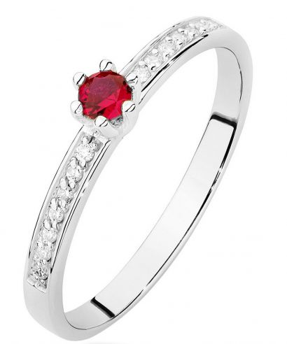 Prsten Bonore - Bílé Zlato 585 - Rubín 0,15 Ct