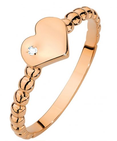 Prsten Bonore - Růžové Zlato 585 - Diamant 0,01 Ct