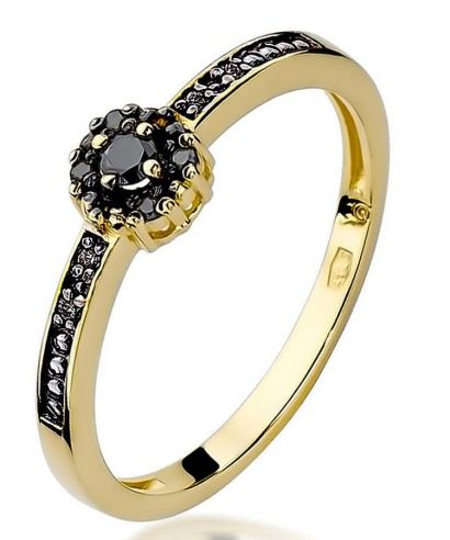 Prsten Bonore - Zlato 585 - Černý Diamant 0,02 Ct