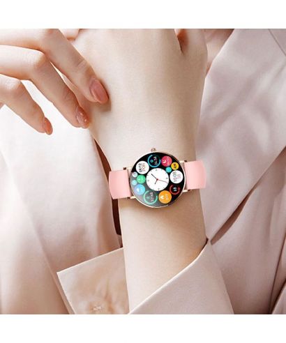 Dámské chytré hodinky Manta Alexa Růžový SET