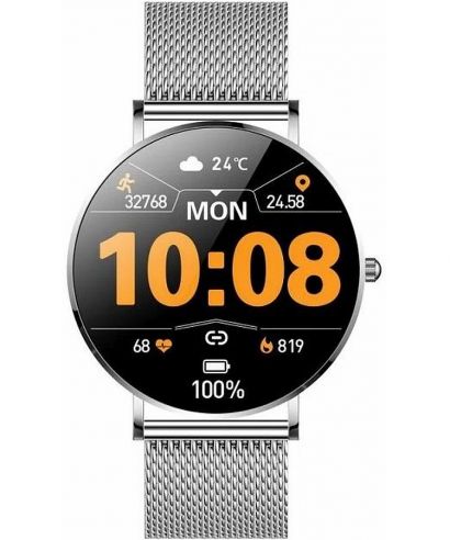 Pánské chytré hodinky Manta Alexa Stříbrný SET