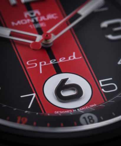 Hodinky Montjuic Speed Sport Red Stripes PVD