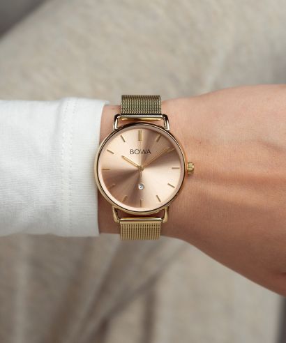 Hodinky BOWA Milan Pink-Gold Mesh 34