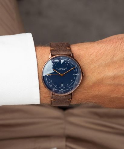 Hodinky Sternglas Hamburg Dark Blue Bronze