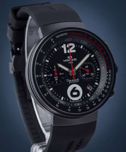 Hodinky Montjuic Speed Chrono Black x Black PVD