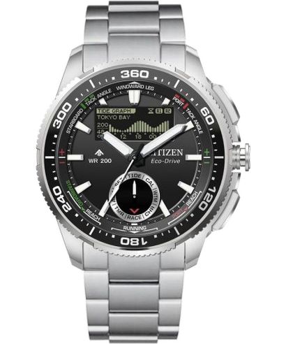 Hodinky pánské Citizen Promaster Marine Wave Tracker Eco-Drive Chronograph