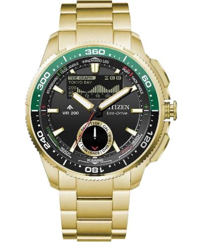 Hodinky pánské Citizen Promaster Marine Wave Tracker Eco-Drive Chronograph