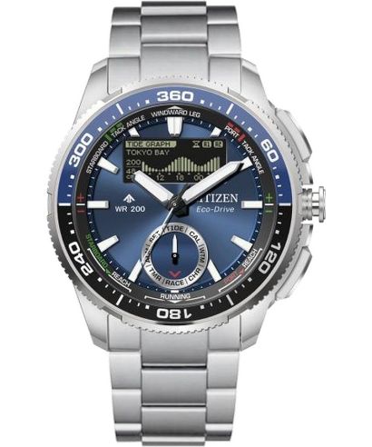 Hodinky pánské Citizen Promaster Marine Wave Tracker Eco-Drive Chronograph