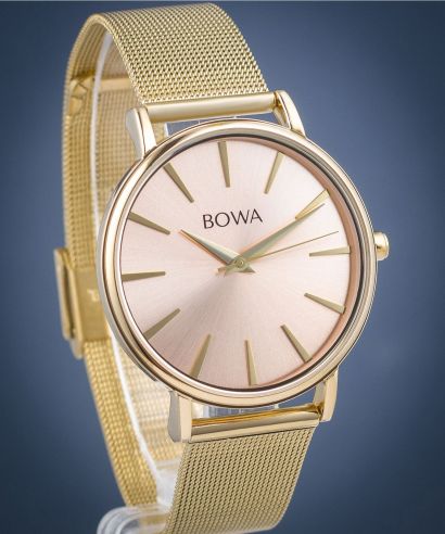 Hodinky BOWA Praha Pink-Gold Mesh 38