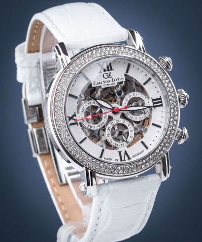 Dámské hodinky Carl von Zeyten Kniebis Skeleton Automatic CVZ0062WH