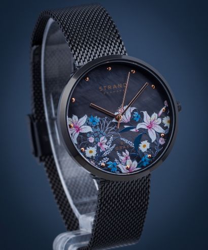Dámské hodinky Strand by Obaku Flower S700LXBBMB-DF
