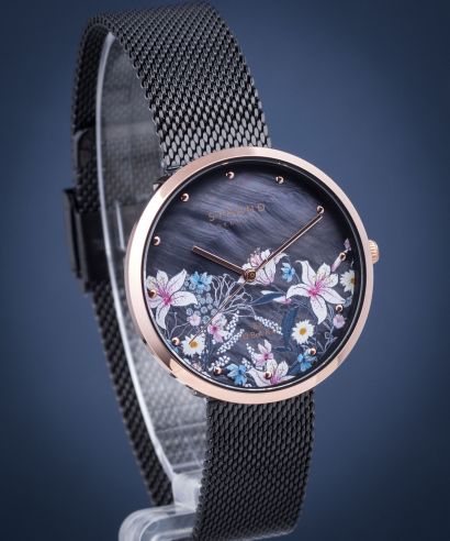 Dámské hodinky Strand by Obaku Flower S700LXVBMB-DF